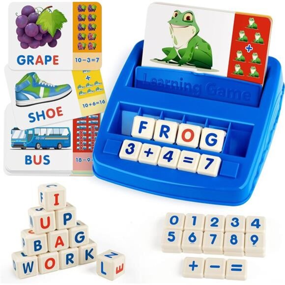 Coogam Matching Letter Game, Alphabet Spelling Reading Flash Cards, Math Number - Picture 1 of 7